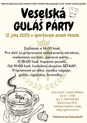 Veselská Guláš párty 2025